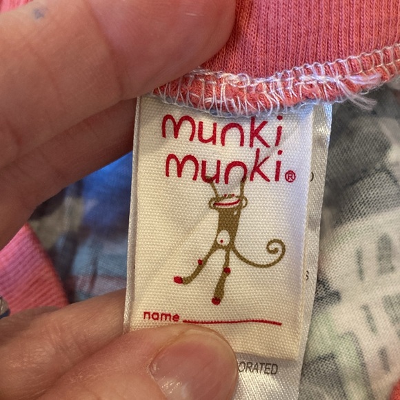 Women Munki Munki green orange London lounge pajama pants size M - Picture 5 of 8